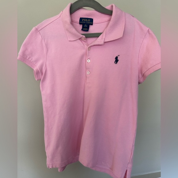 Pink polo shirt by Ralph Lauren size 8-10 - Picture 1 of 2